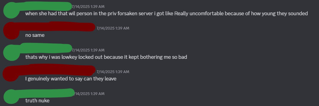 another screenshot of me saying this