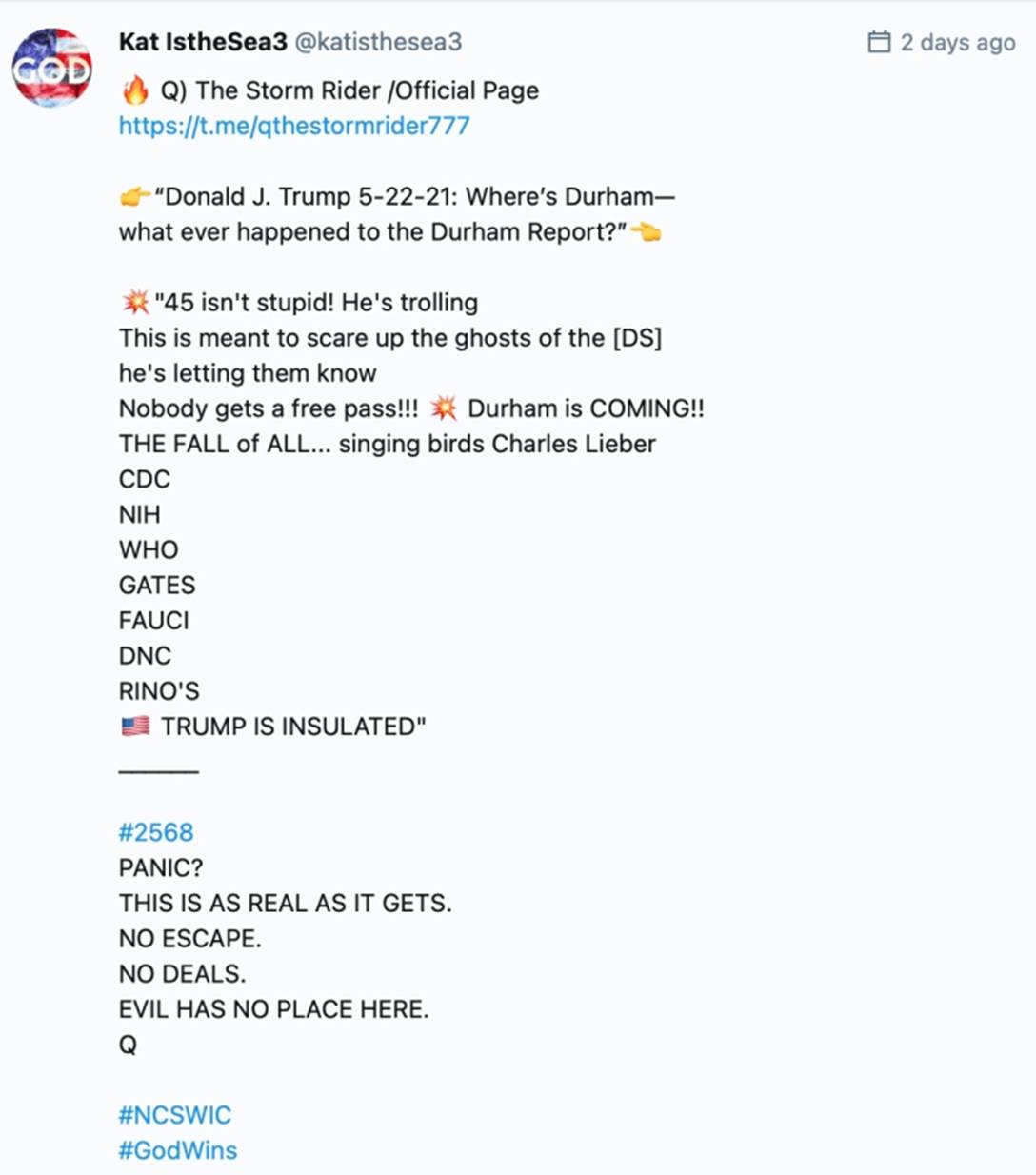 “多亏了白帽子，一个神奇的新世界正在破晓”｜Kat-5.28.21