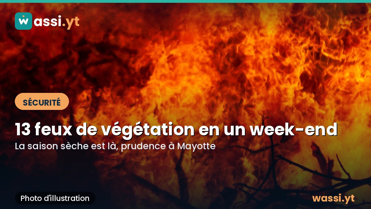 Feux de végétation à Mayotte : 13 départs en un seul week-end