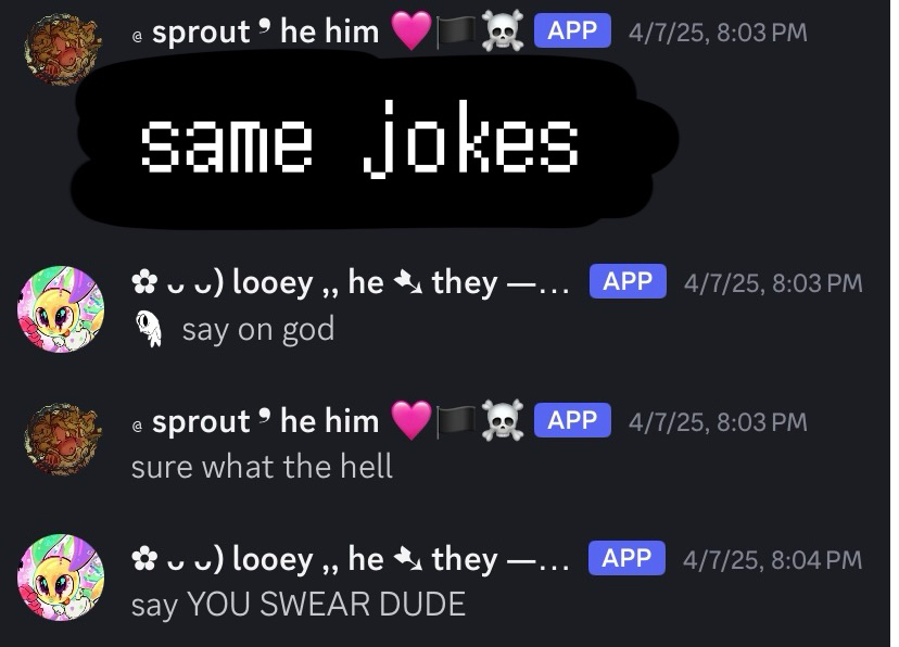 another one of many instances of mel's alter looey sexualizing chem's alter sprout