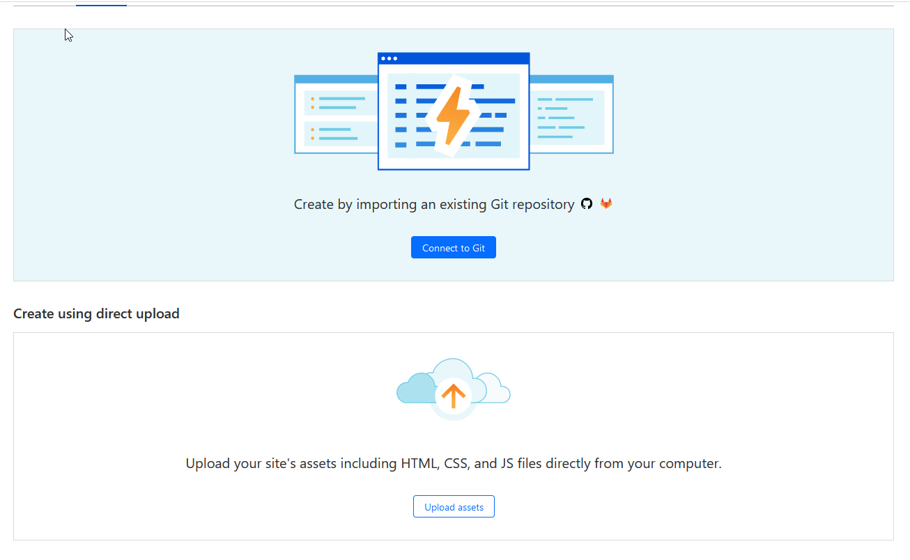 Cloudflare New Application Page