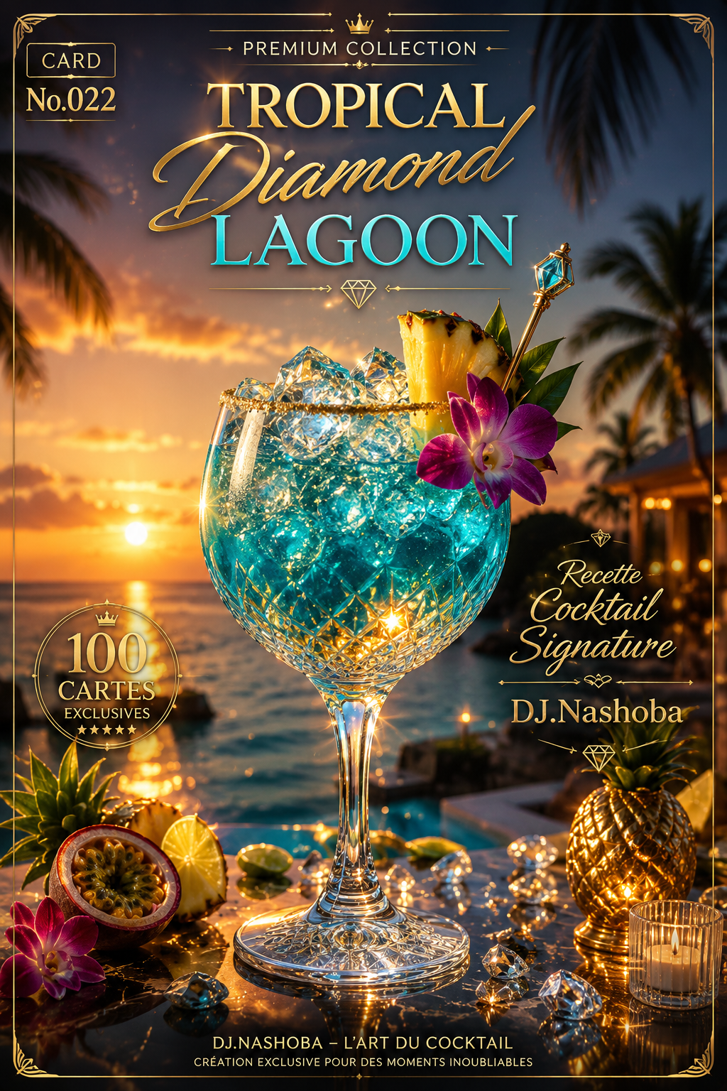 Tropical Diamond Lagoon - Recette Cocktail Signature DJ.Nashoba