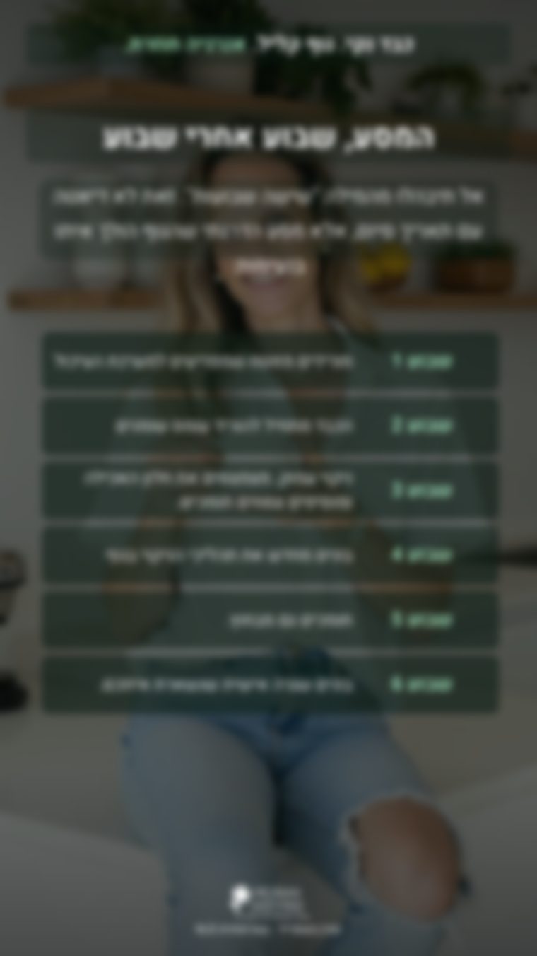הצצה — מפת 6 השבועות