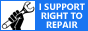 I support right to repair button