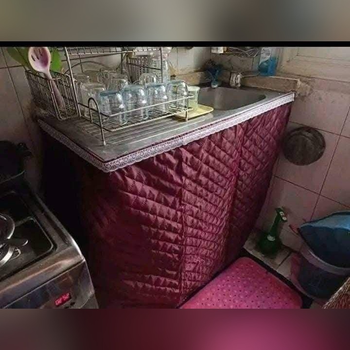 ستارة حوض مطبخ كابوتنيه مبطنة وتربروف ضد الماء