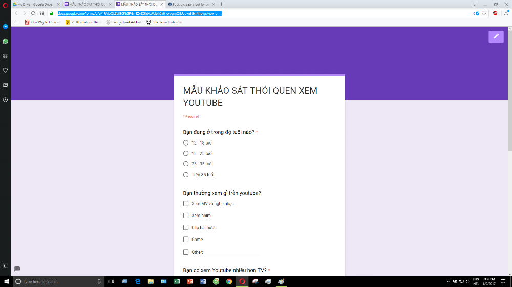 biểu mẫu Google Form