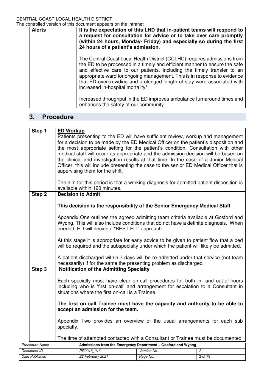 Admission Criteria CCLHD page 2 of 79