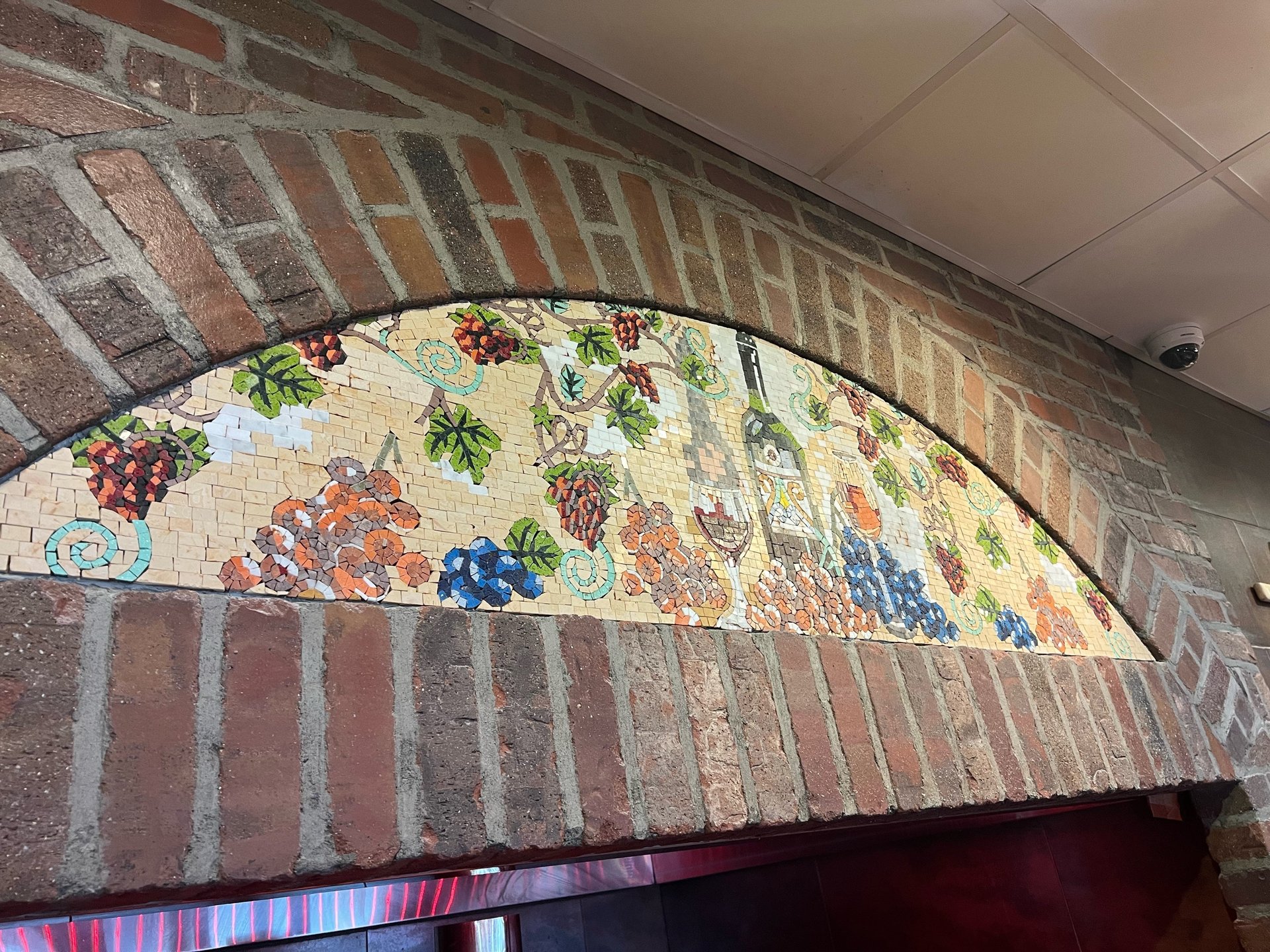 Artisanal Tuscany Winery Kitchen Backsplash Mosaic Installation by Mozaico