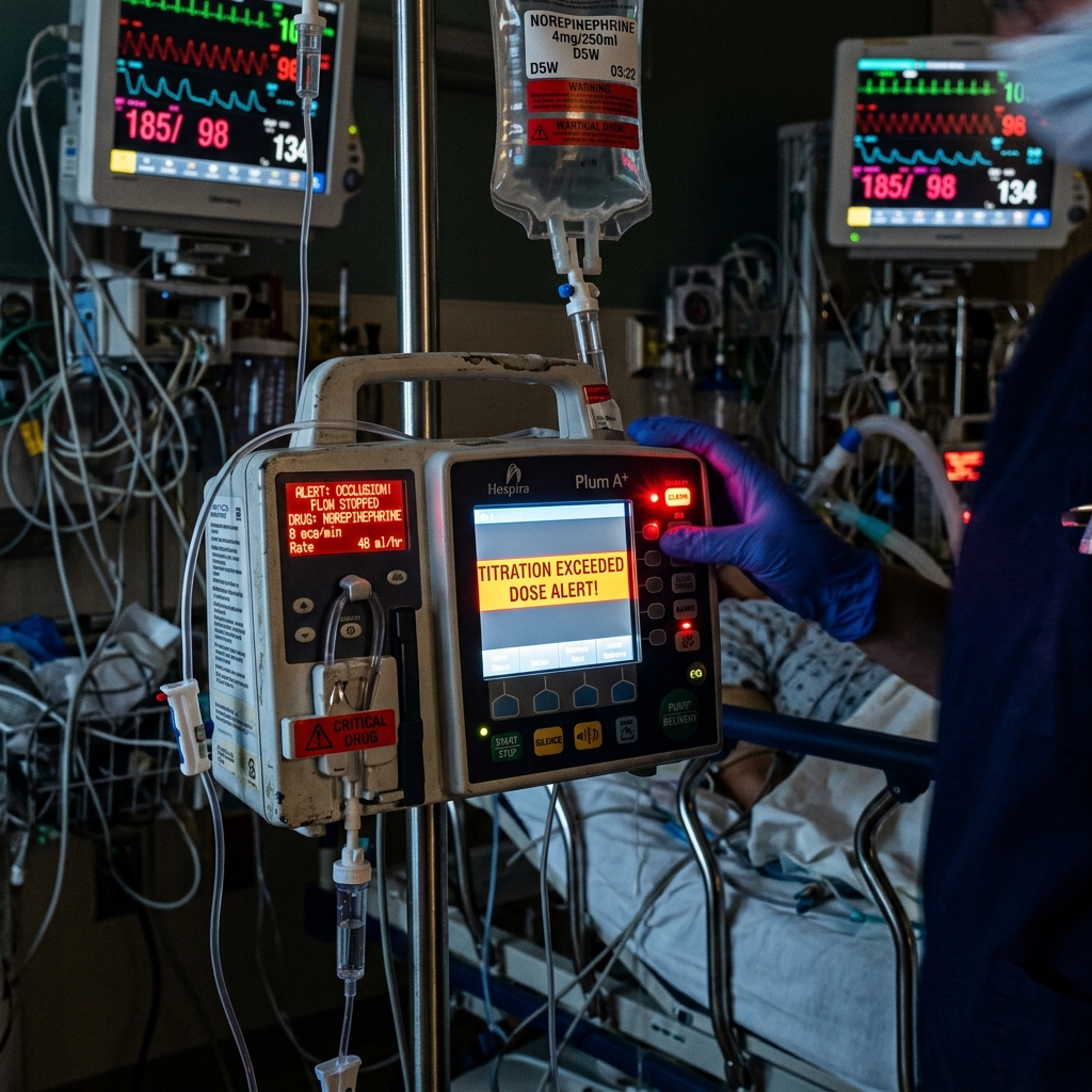 Titration Exceeded Dose Alert on Infusion Pump