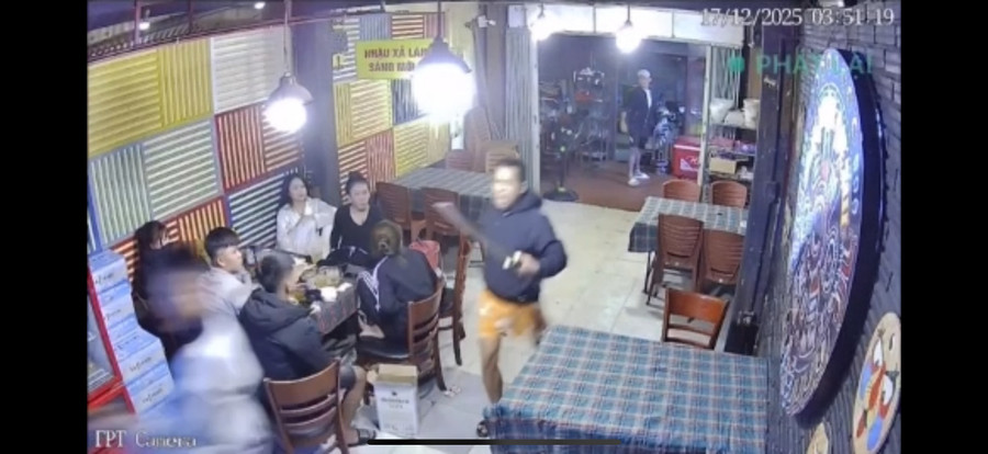 Hiện trường vụ việc tại quán nhậu ở Gia Lai