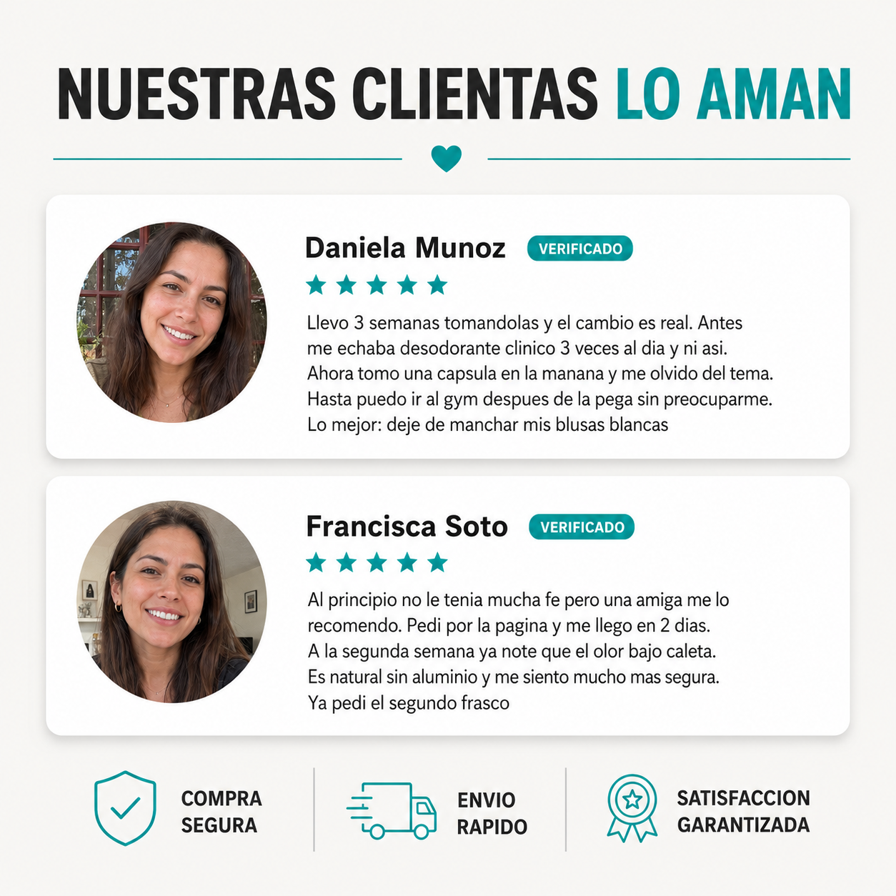Resenas verificadas de clientas reales