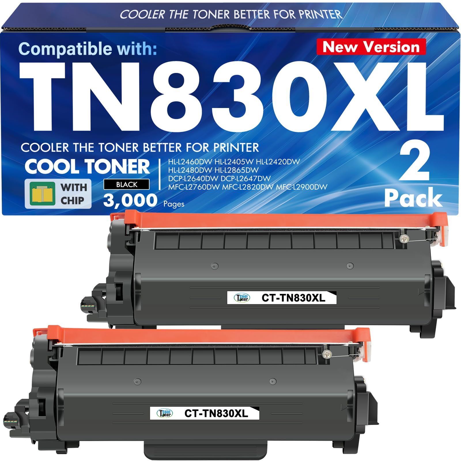 TN830XL TN830 TN 830XL 830 Toner for Brother Printer DCP-L2640DW HL-L2460DW