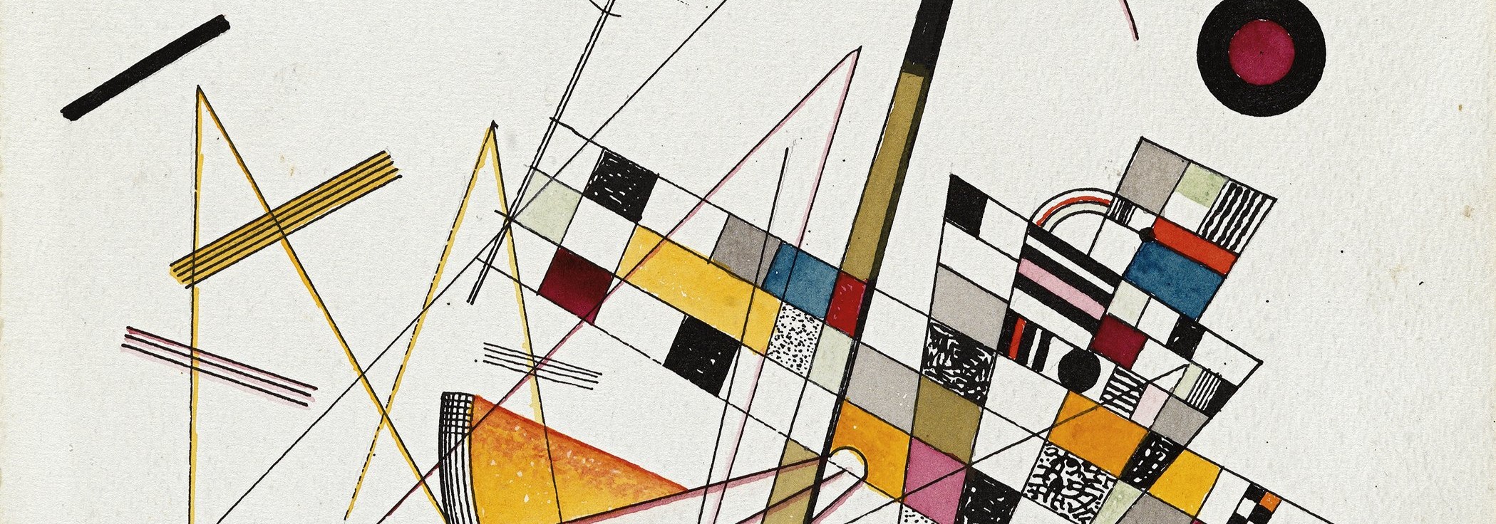 The site header, cropped from Delicate Tension no. 85 by Wassily Kandinsky