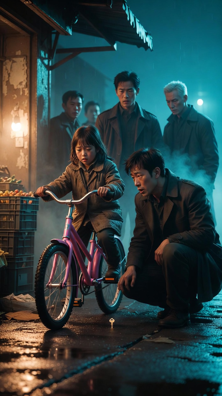 “She Tried to Sell Me Her Pink Bicycle for Food in Front of Four Silent Men — They Thought She Was Nobody, Until One Whispered She Was the Missing Hale Heir”