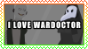 a stamp of an scp explained video featuring scp-106 and scp-049 standing next to each other with text on top of it that says "i love wardoctor"