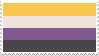 stamp of a nonbinary flag