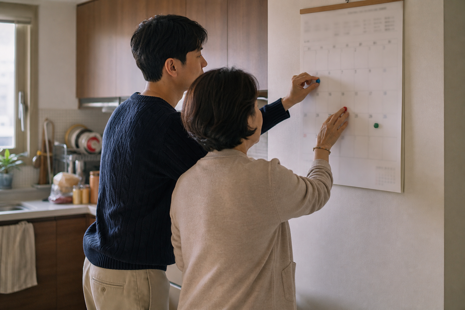 신주배정 기준일과 권리락일, 상장예정일을 서로 다른 날짜로 표시한 달력