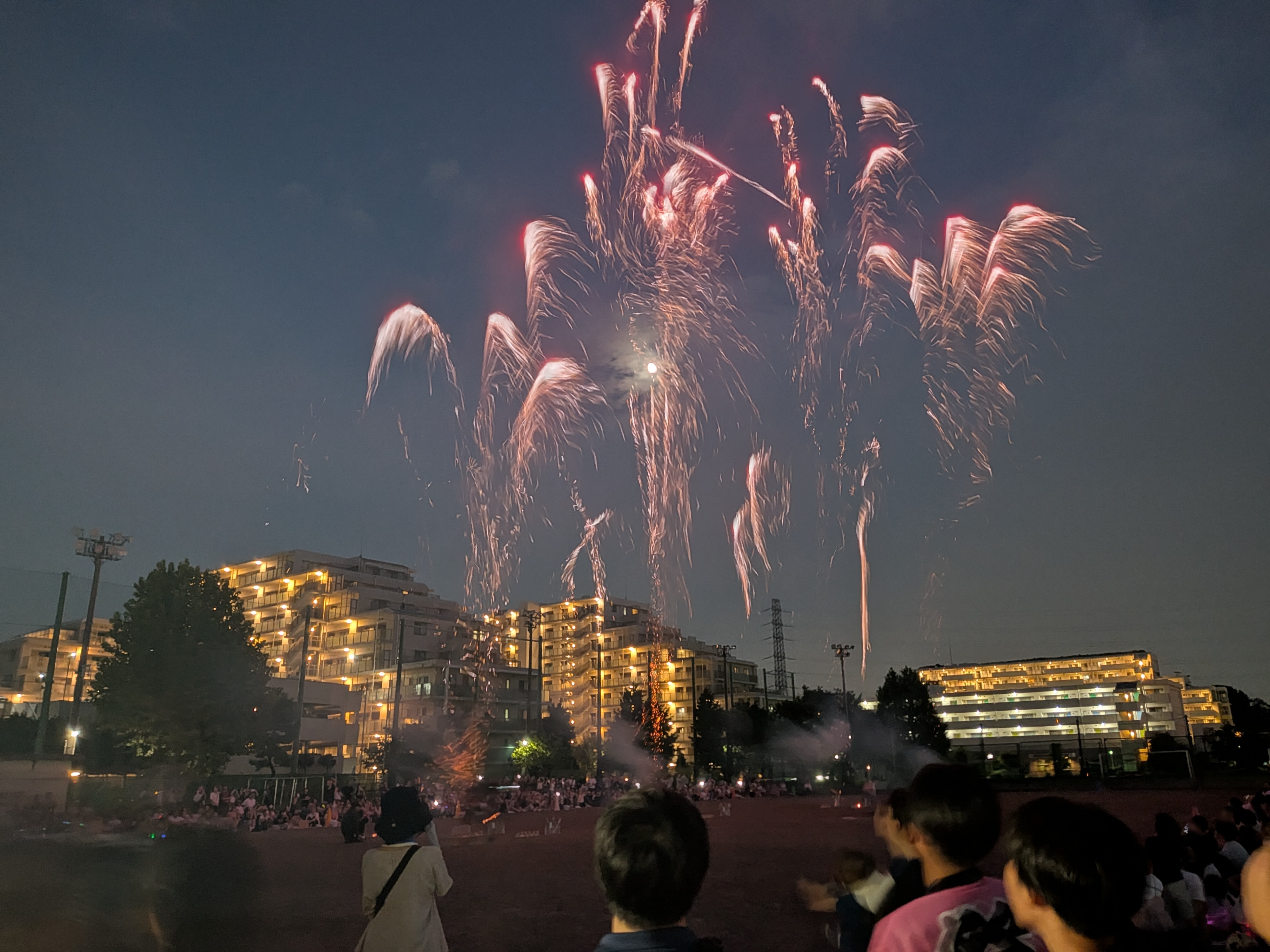 打ち上げ花火の長時間露光
