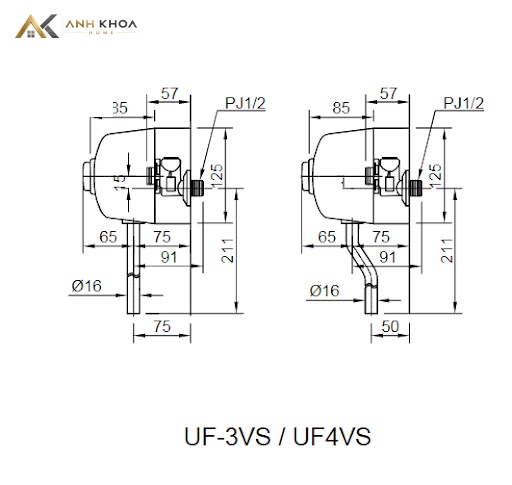ban ve van xa an INAX UF-3VS