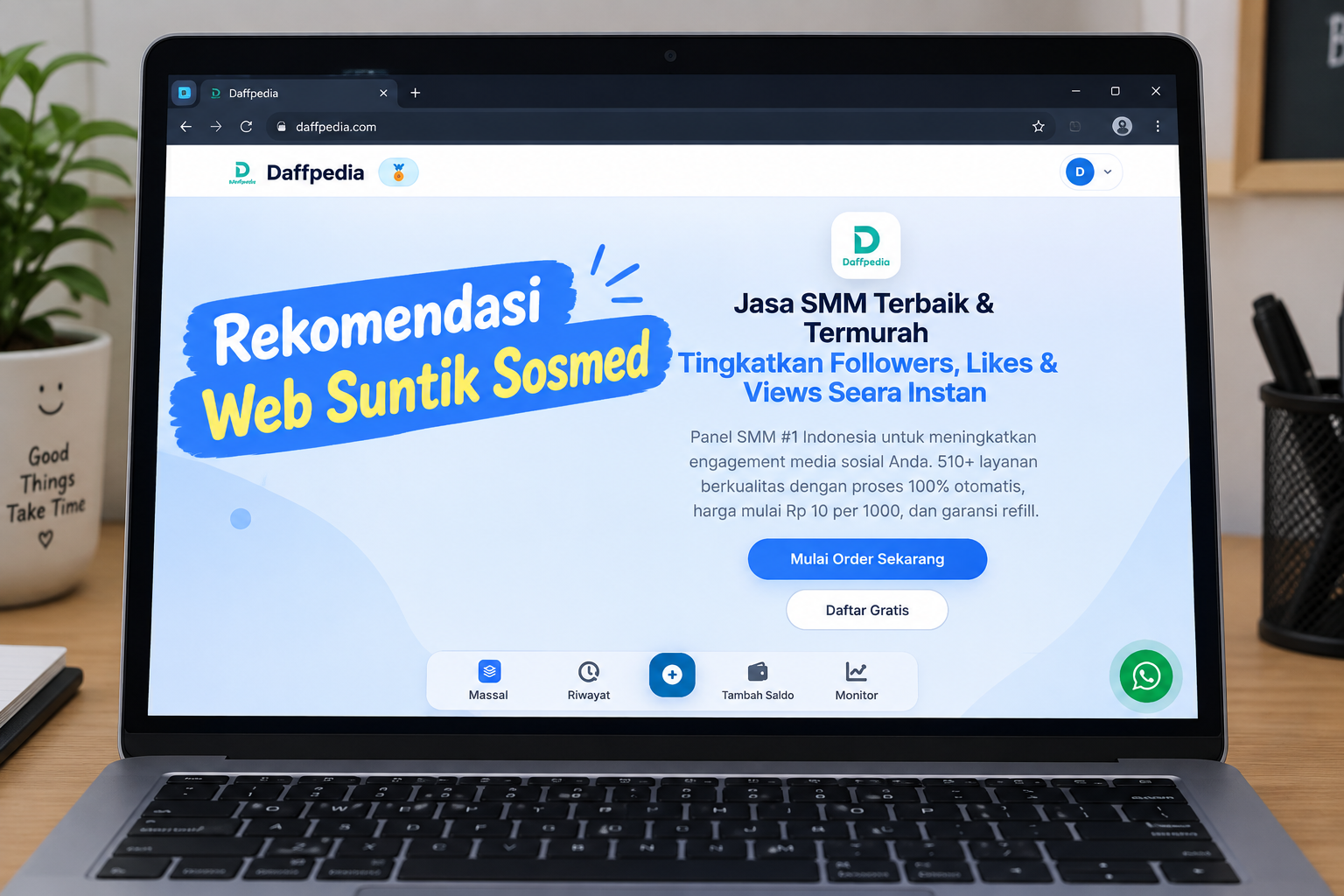 Rekomendasi web suntik sosmed Daffpedia.com dengan layanan SMM terbaik dan harga terjangkau