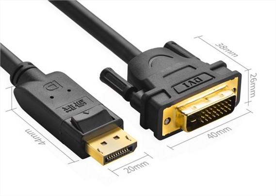 Cáp Displayport to DVI 24+1 dài 3m chính hãng Ugreen 10222