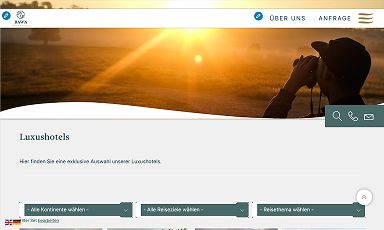 The website before the redesign