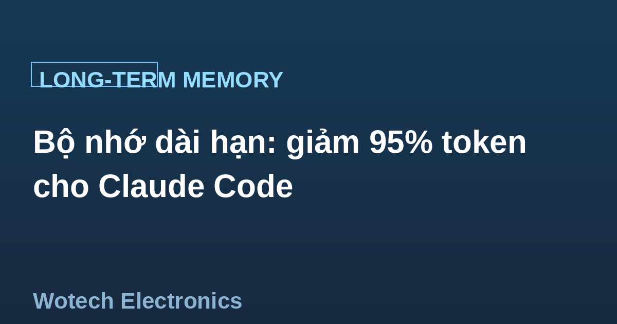 Free long-term memory for Claude Code: cut up to 95% of tokens per working session