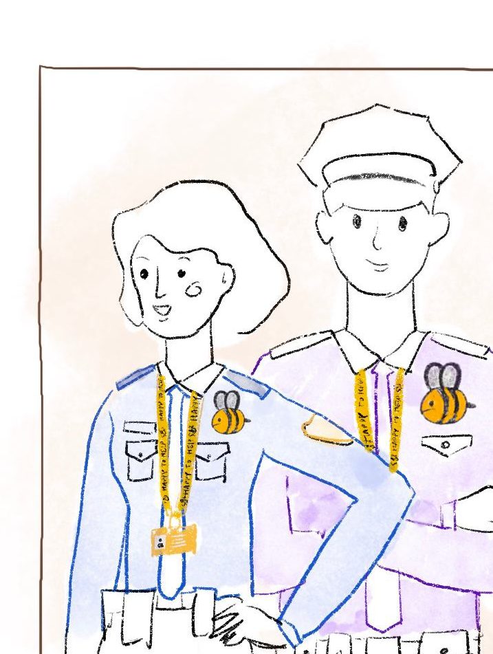 Lanyards and badges concept