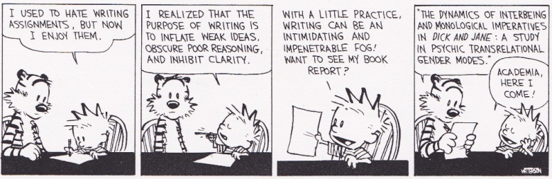 calvin writing