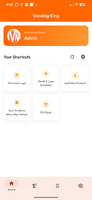 Vending King app home screen