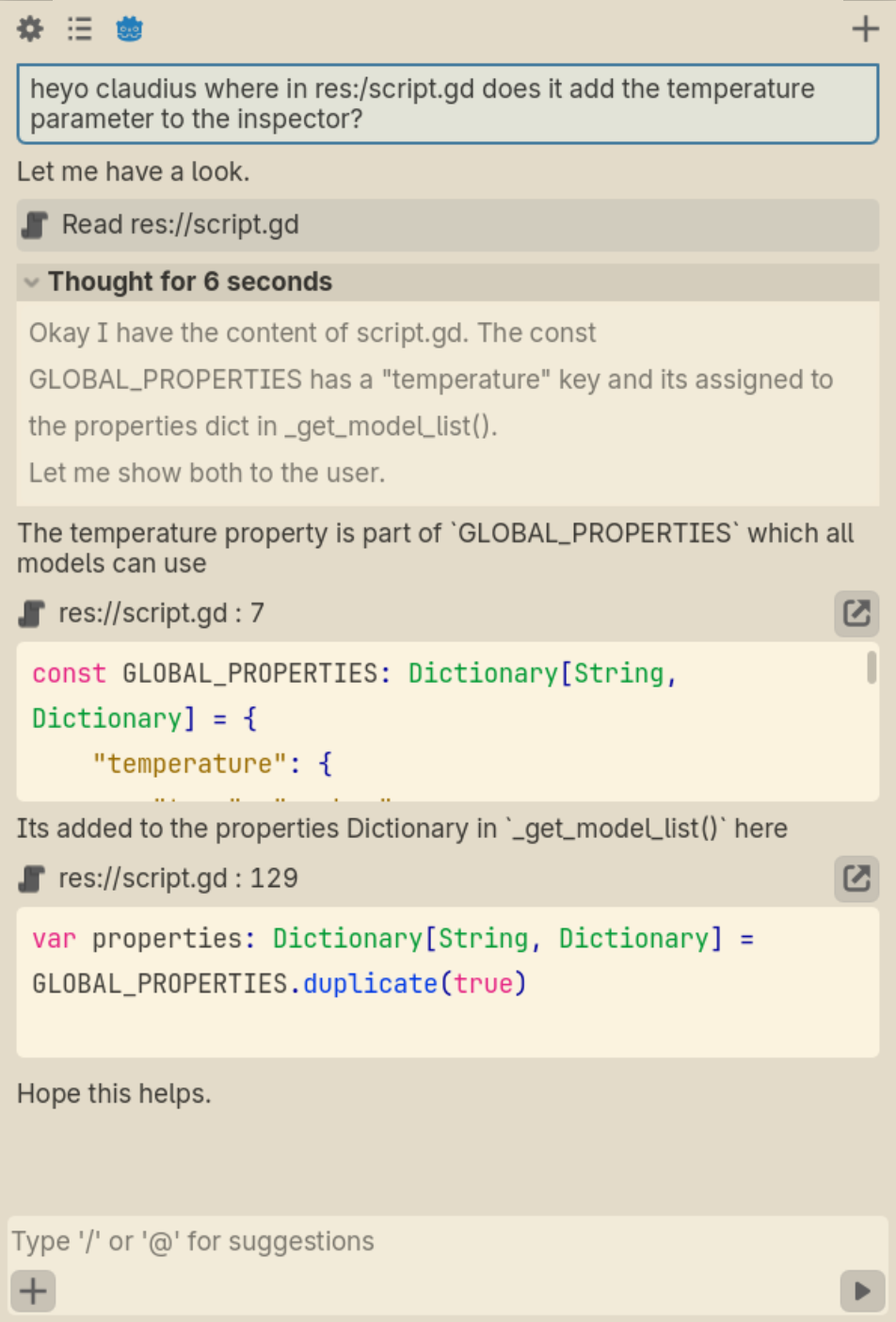 mockup showing conversation where assistant highlights the source instead of unverifiably reguaritating the content