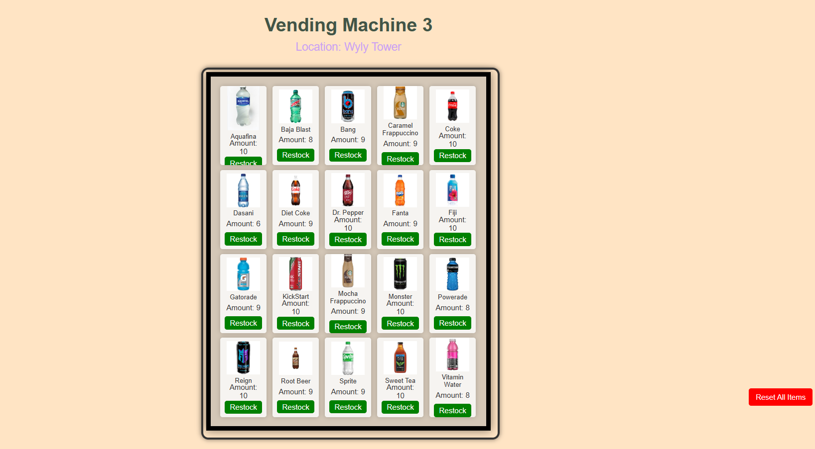 Vending Machine 3 - Manufactuerer
