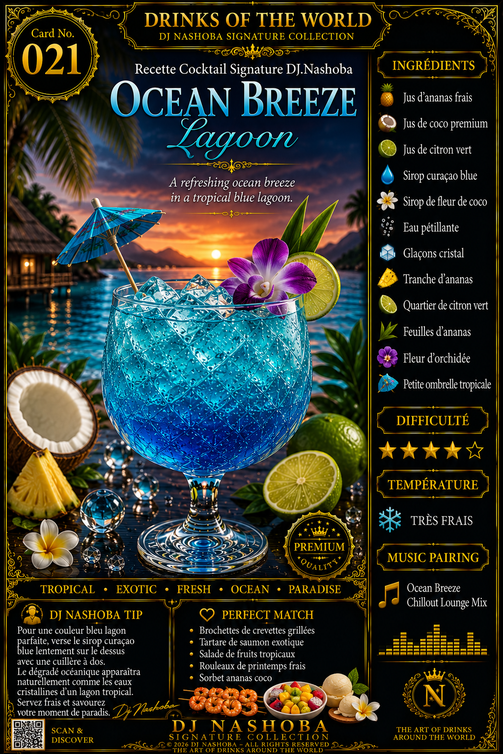 Ocean Breeze Lagoon - Recette Cocktail Signature DJ.Nashoba