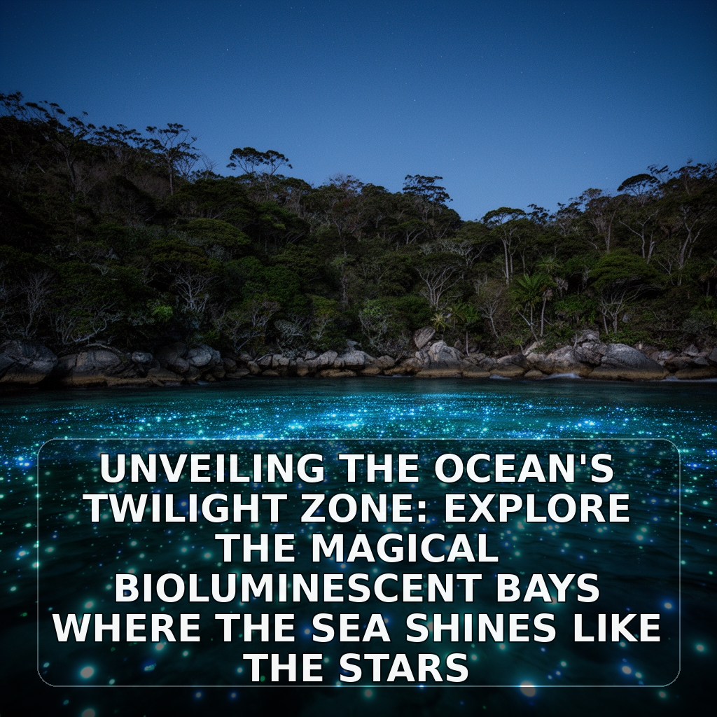 Unveiling the Ocean's Twilight Zone: Explore the Magical Bioluminescent Bays Where the Sea Shines Like the Stars