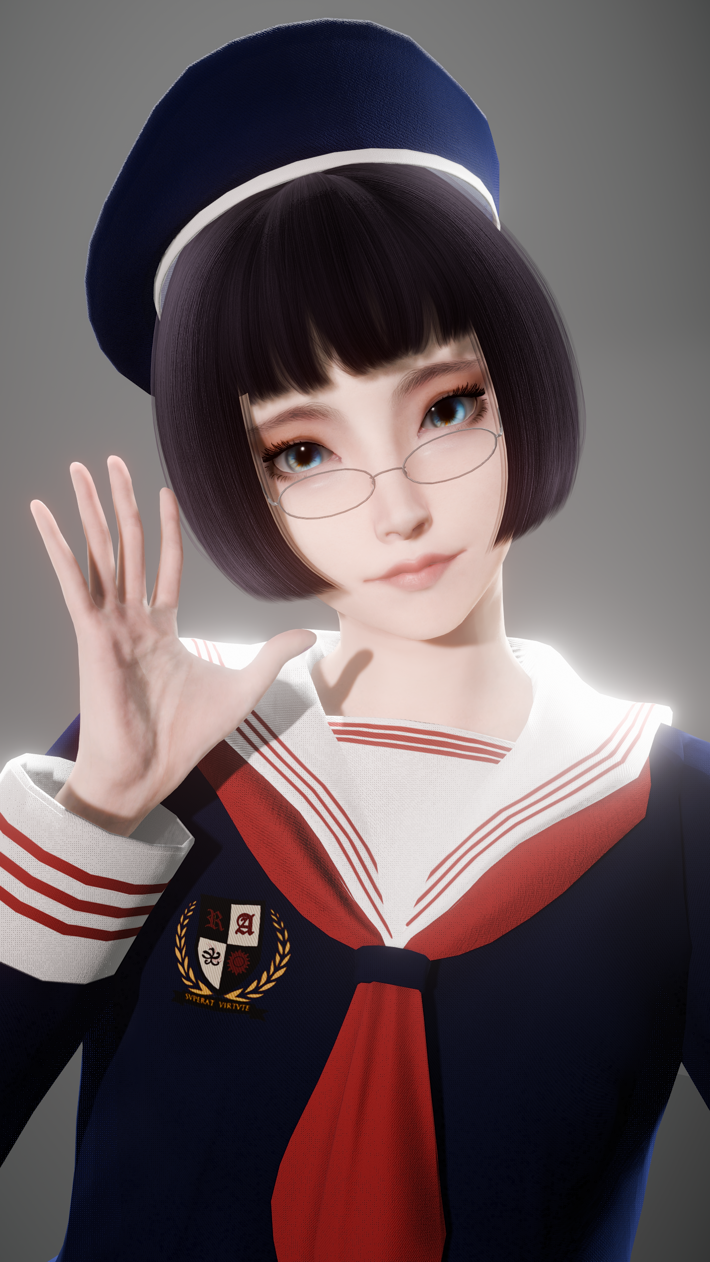 蓝色JK制服