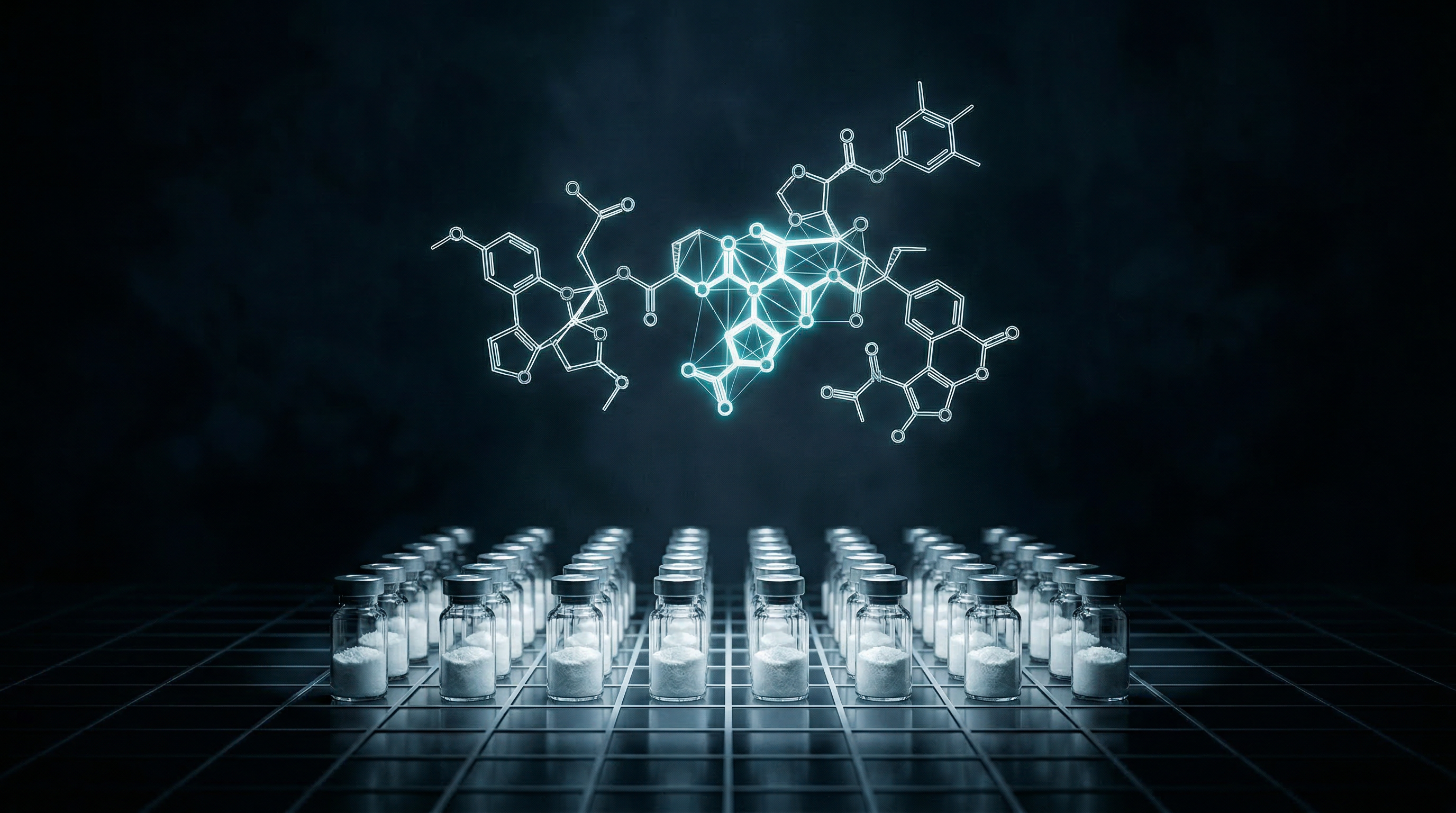 Kinetic BioSciences laboratory — lyophilized peptide vials for research