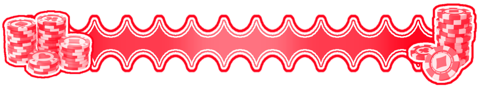 Red casino chip themed divider