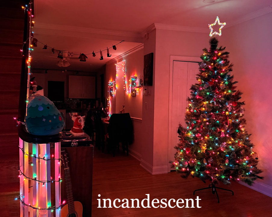 image showing warm incandescents
