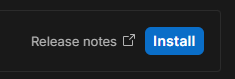 Unity release notes + install button