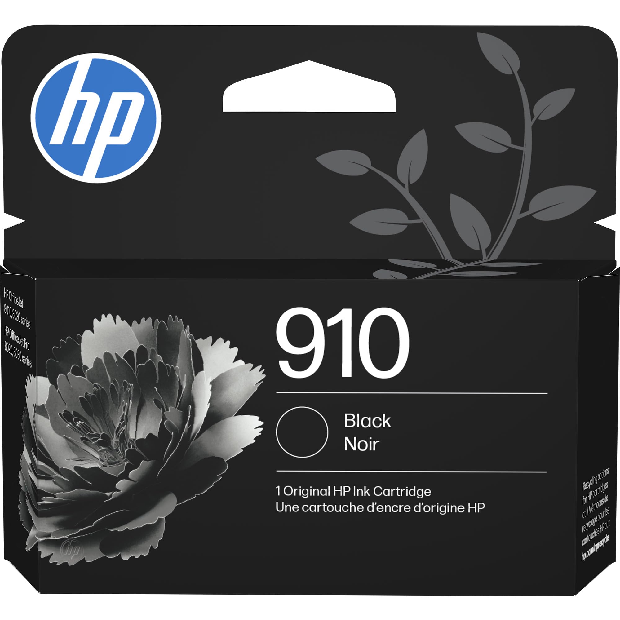 HP 910 Black Ink Cartridge | Works with OfficeJet 8010, 8020 Series, OfficeJet Pro 8020, 8030 Series | Eligible for Instant Ink | 3YL61AN