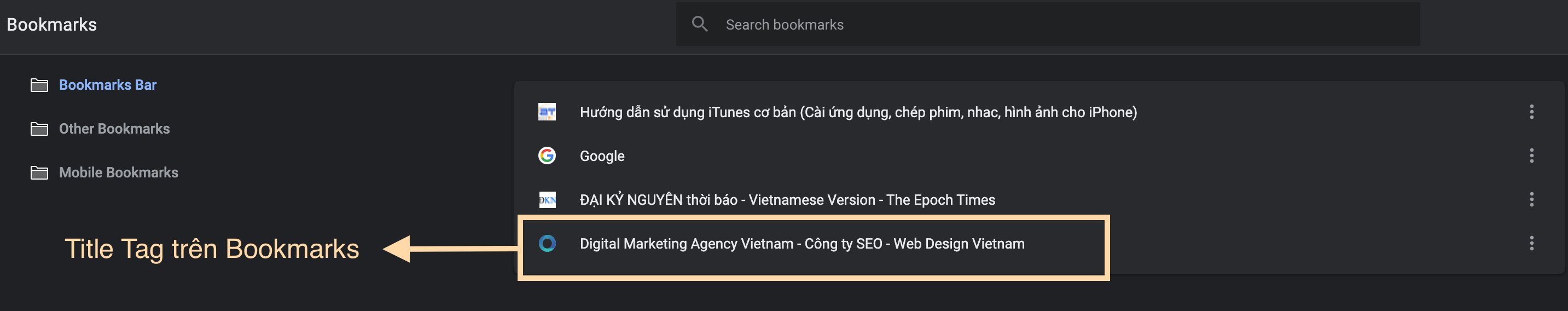 seo onpage title tag bookmarks