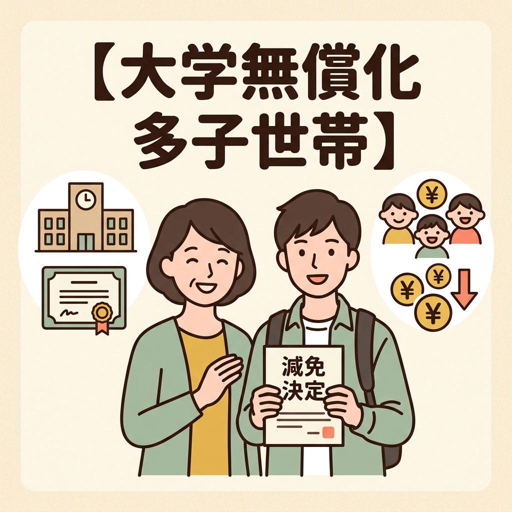 【大学無償化 多子世帯】所得制限撤廃と授業料減免・申請手続き完全ガイド