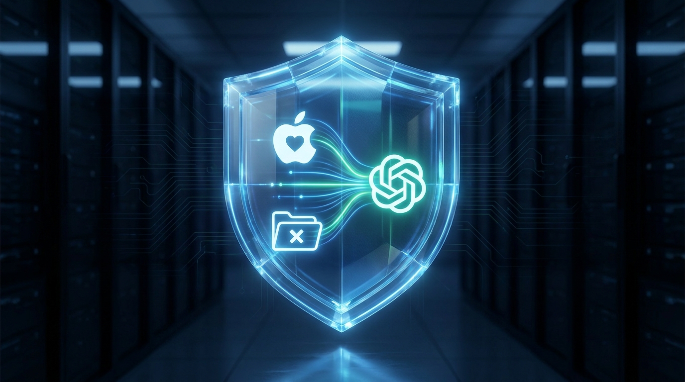 Secure connection of personal health data like Apple Health and medical records to Health in ChatGPT, emphasizing privacy safeguards.