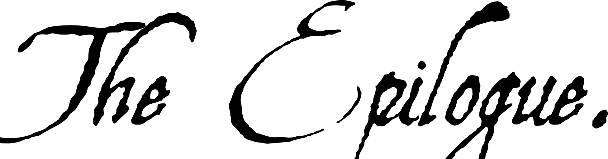 The epilogue The epilogue