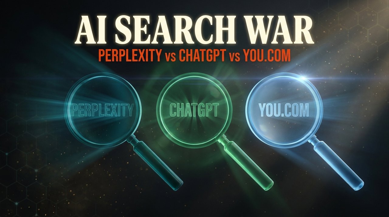 Best AI Search Engine 2026: Perplexity vs ChatGPT Search vs You.com (Honest Test)
