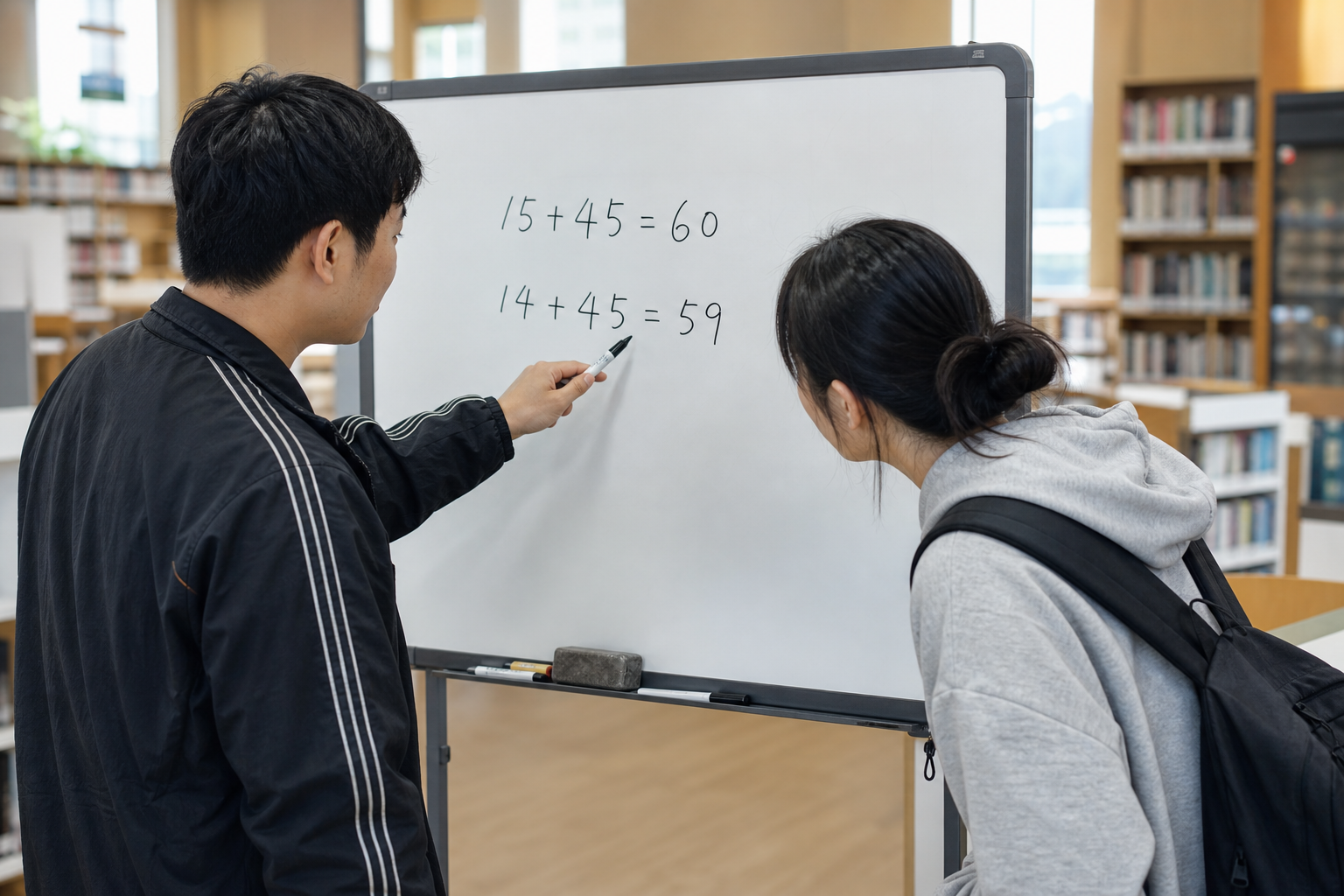 필답형 15점과 14점의 작업형 만회 가능 여부 비교 장면