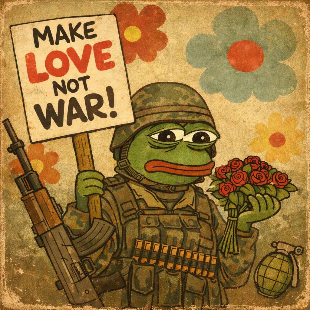 Make Love Not War Pepe