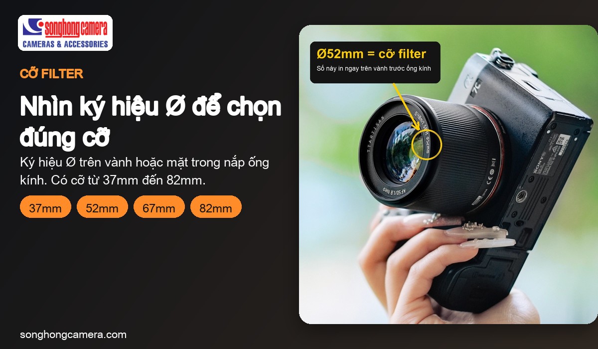 Chọn cỡ filter K&F