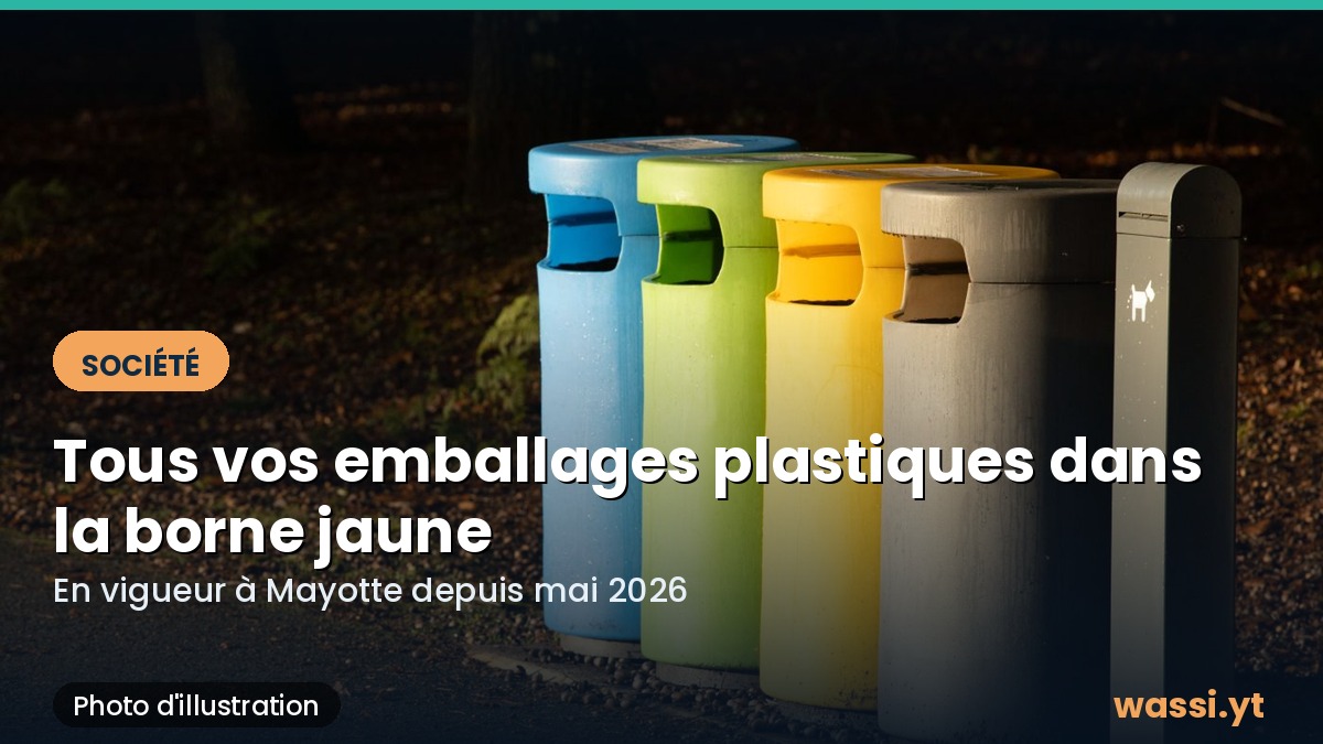 Tri des déchets à Mayotte : tous les emballages plastiques désormais dans la borne jaune