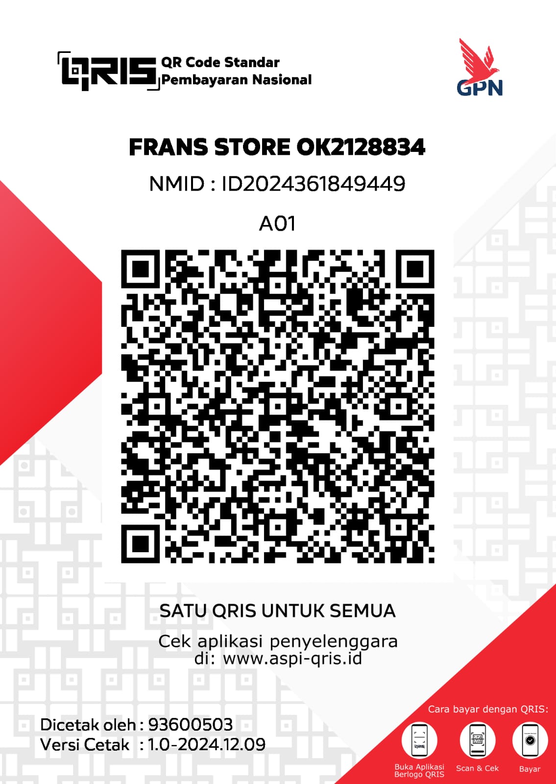 QR Code for Payment
